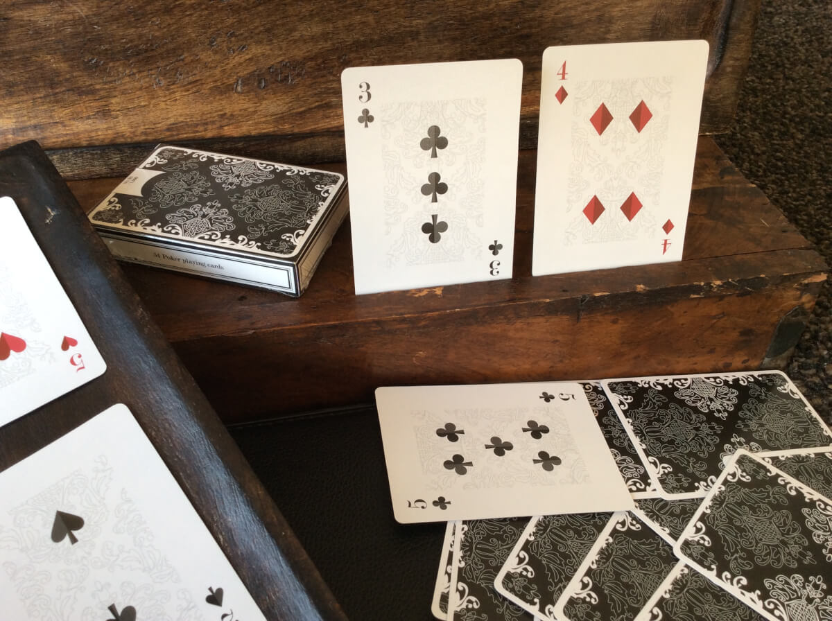 White Playing Cards Isolated Thunderstorm