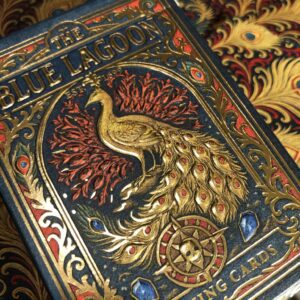 Blue Lagoon Playing Cards - blue gilt-edged
